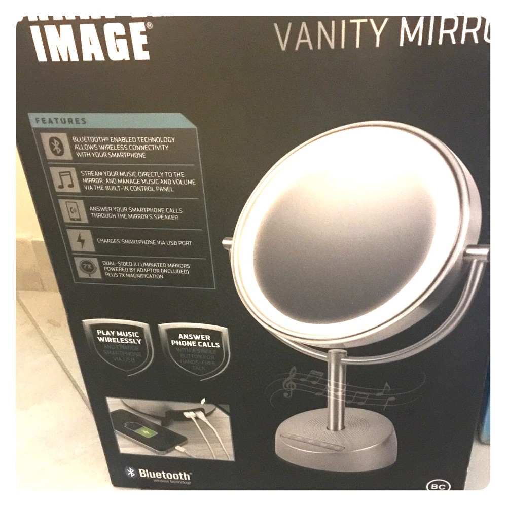 Tabletop Bluetooth LED Magnifying Mirror